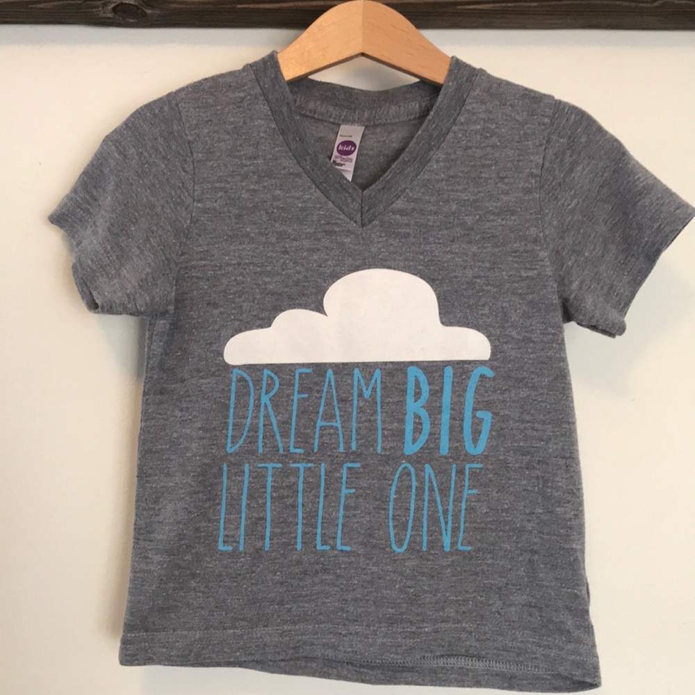 Dream Big Little One toddler vintage inspired tee